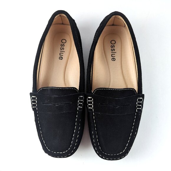 Osslue Black Suede Loafers 7.5 - Picture 3 of 11